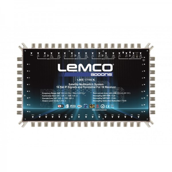LEMCO LMS 17/16 C - 17 Εισόδων Cascade Multiswitch